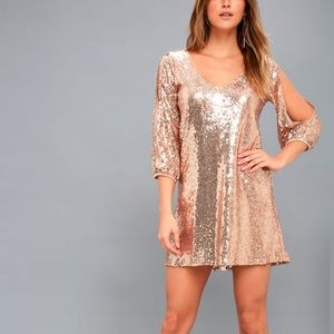 Rose Gold Sequin Dress